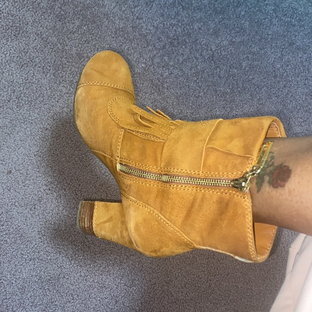 BCBGirls Suede Fringe Booties